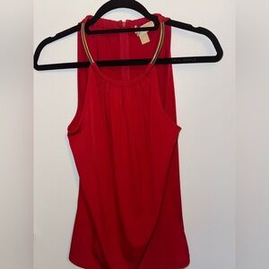 MICHAEL Michael Kors Red Tank Top with Gold Accents